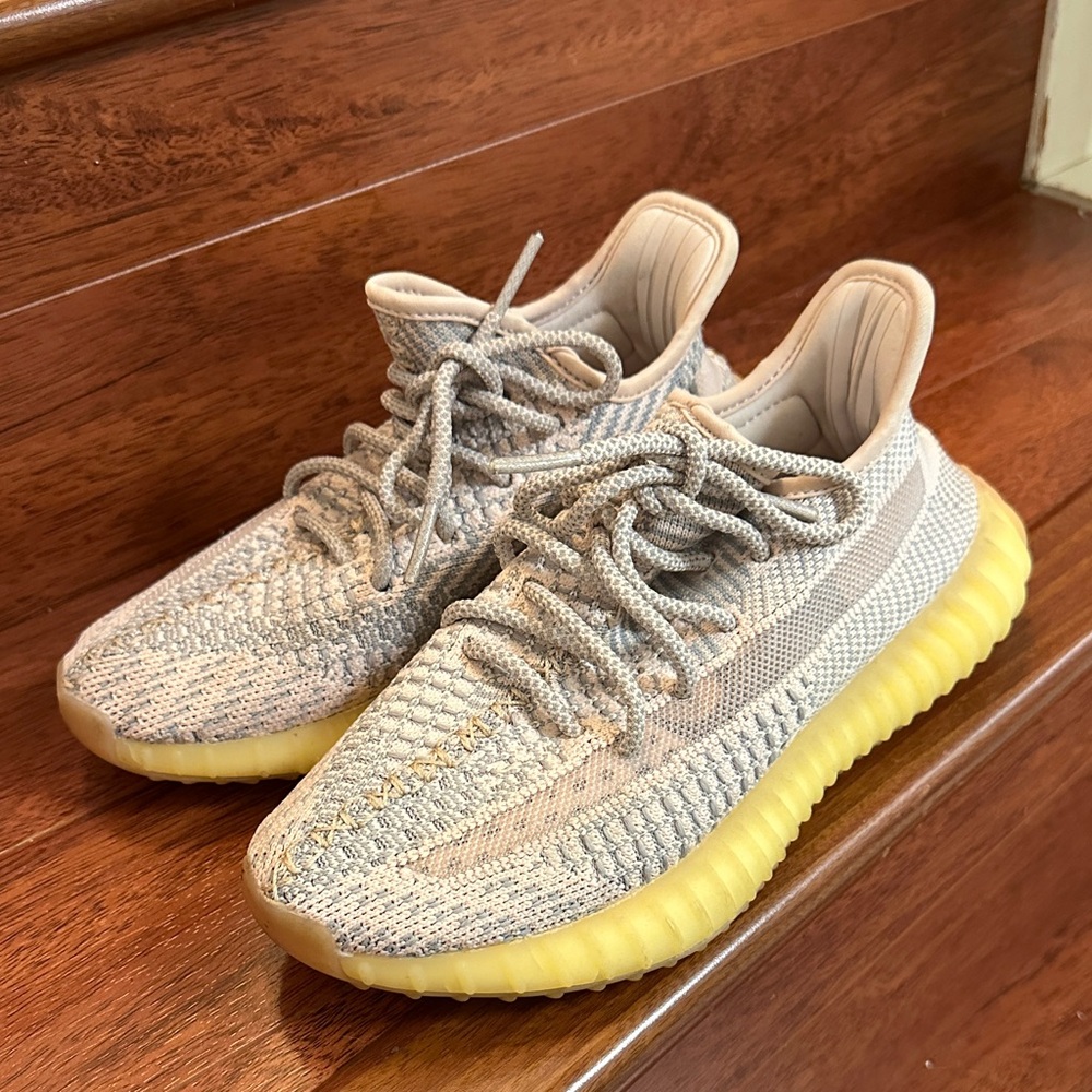 Adidas Knit Sneakers with Yellow Sole